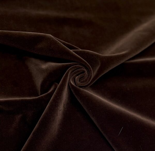 Brown color cotton velvet fabric Scabal Jason D Cimaj Fabrics Milan