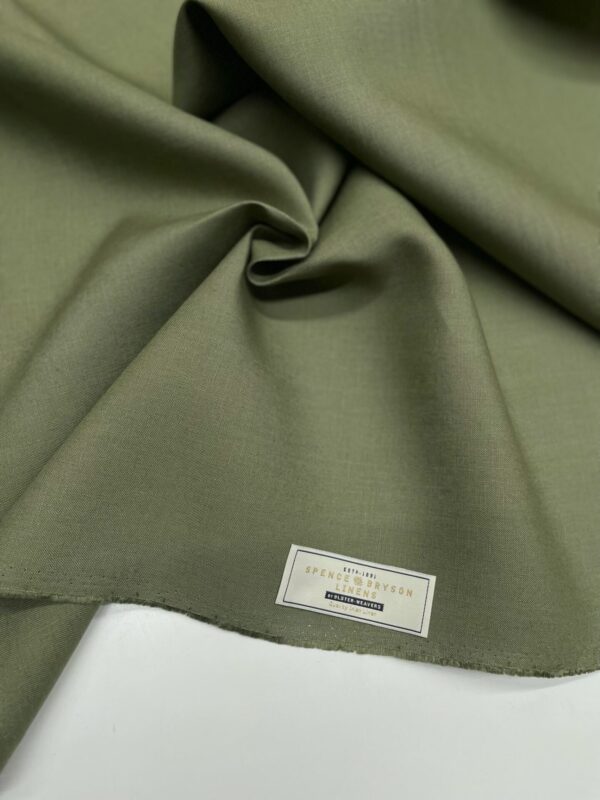 Irish linen fabric green color h. 150 Spence Bryson Jason D Cimaj Fabrics Milan