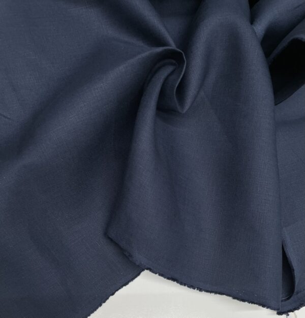 irish Linen fabric navy blue color Spence Bryson Jason D Cimaj Fabrics Milan