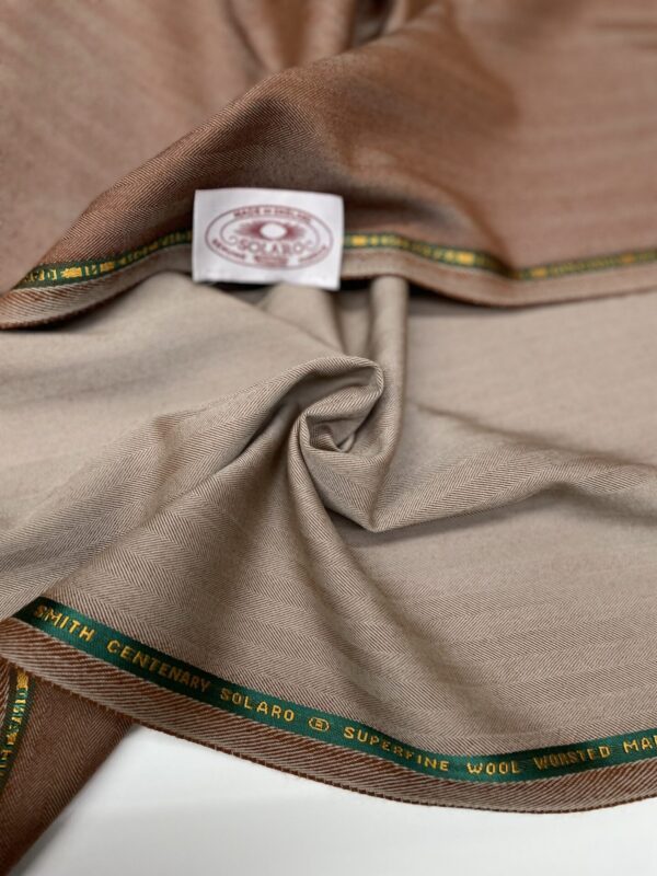 Light beige Solaro fabric Smith Woollens Jason D Cimaj Fabrics Milan