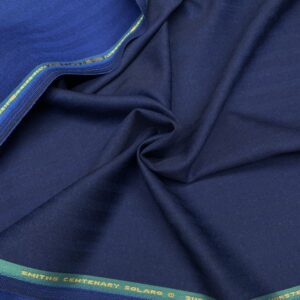 Original wool Solaro herringbone blue color Smith Woollens Jason D Cimaj Fabrics Milano