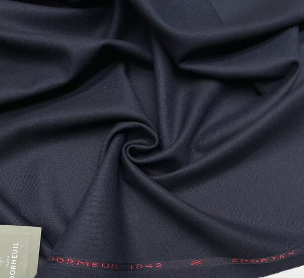 Blue color Sportex fabric Dormeuil Jason D Cimaj Fabrics Milan