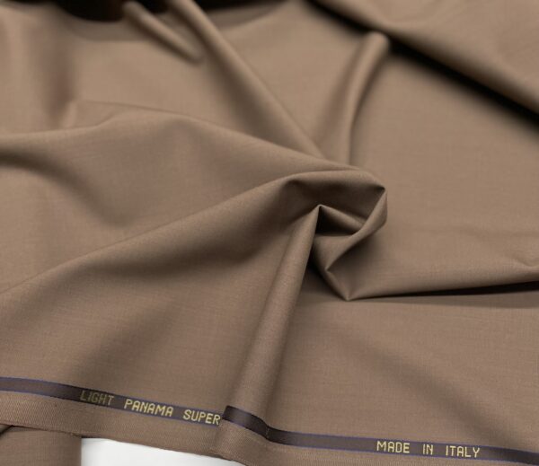 Tobacco color light weight wool fabric Gucci Jason D Cimaj Fabrics Milan