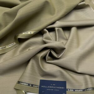 Green color herringbone wool and silk Holland & Sherry Jason D Cimaj Fabrics Milan