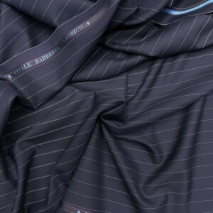 Blue color pinstripe super 160's wool fabric Gucci Jason D Cimaj Fabrics Milan