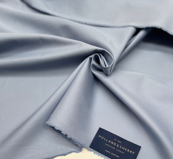 light blue cotton gabardine Holland & Sherry Jason D Cimaj Fabrics Milan