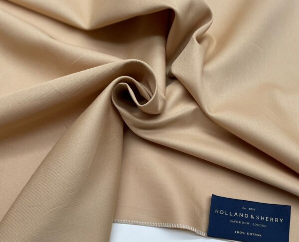 Beige color cotton gabardine fabrics Holland & Sherry Jason D Cimaj Fabrics Milan