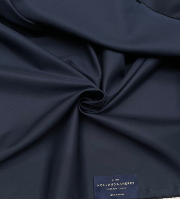 blue color cotton gabardine fabric Holland & Sherry Jason D Cimaj Fabrics Milan