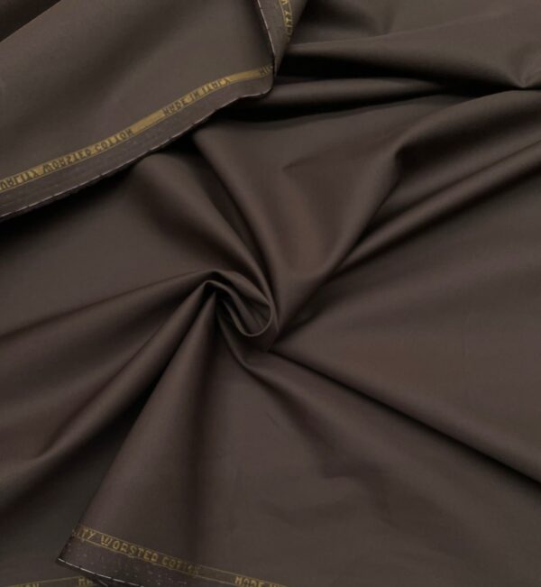 Brown color cotton gabardine fabric Holland & Sherry Milan
