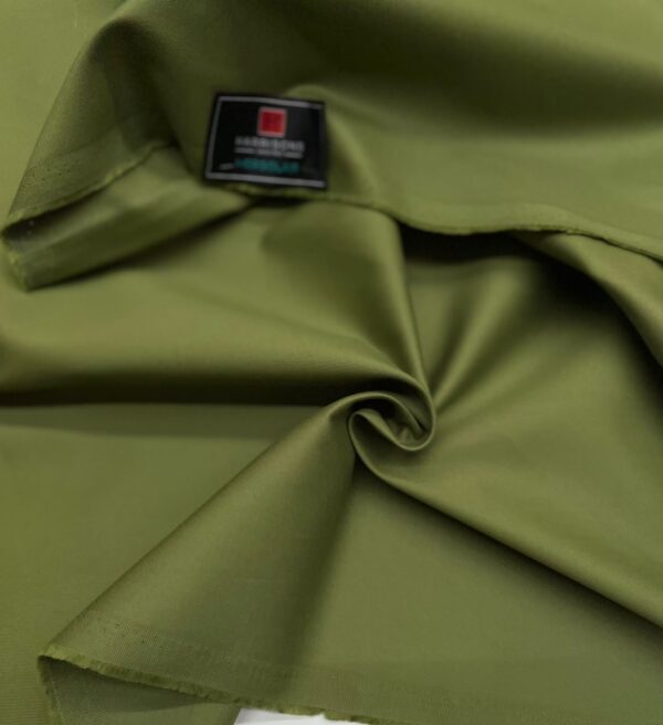 Green color cotton gabardine fabric Harrisons Jason D Cimaj Fabrics Milan