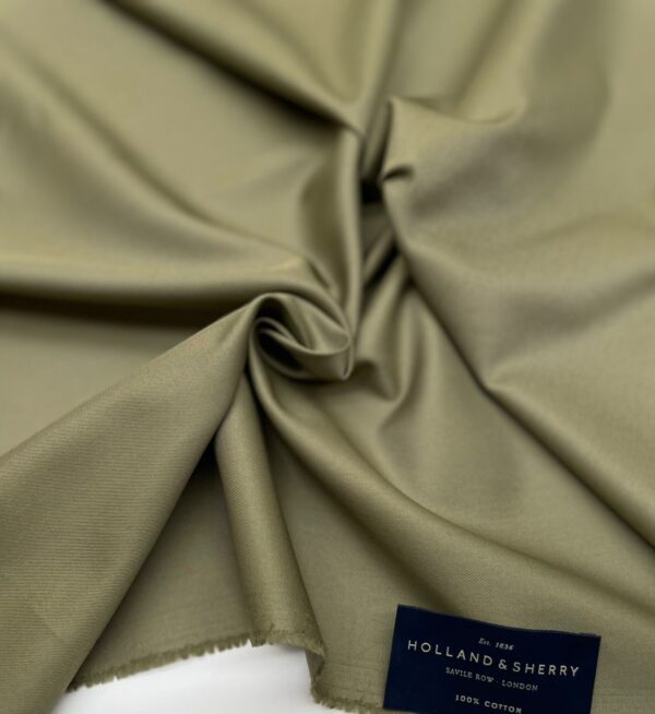 green color cotton gabardine Holland & Sherry Jason D Cimaj Fabrics Milan