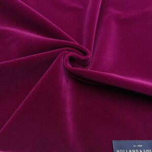 Velluto liscio di cotone colore magenta Holland & Sherry Jason D Cimaj Fabrics Milano