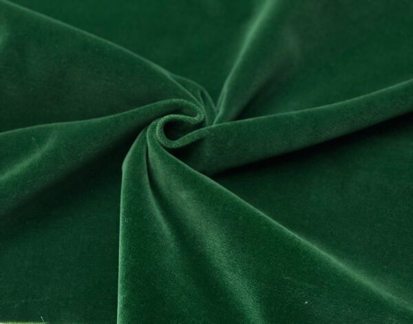 Velluto liscio di cotone colore verde Holland & Sherry Jason D Cimaj Fabrics Milano