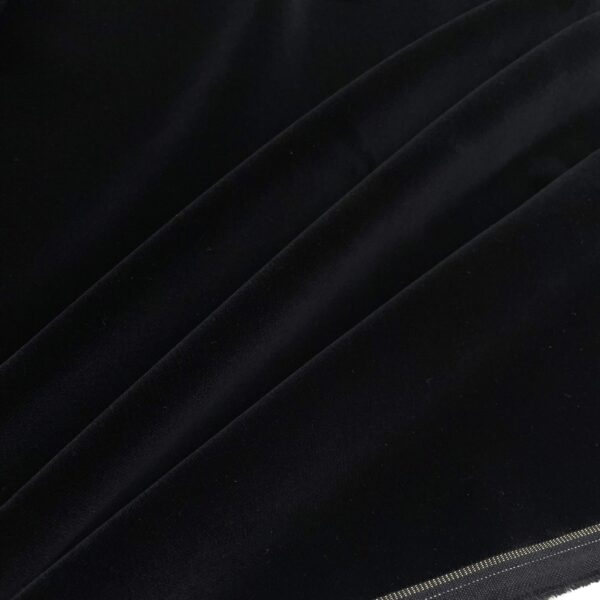 Black color cotton velvet Scabal Jason D Cimaj Fabrics