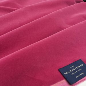 Pink color cotton velvet fabric Holland & Sherry Jason D Cimaj Fabrics Milan