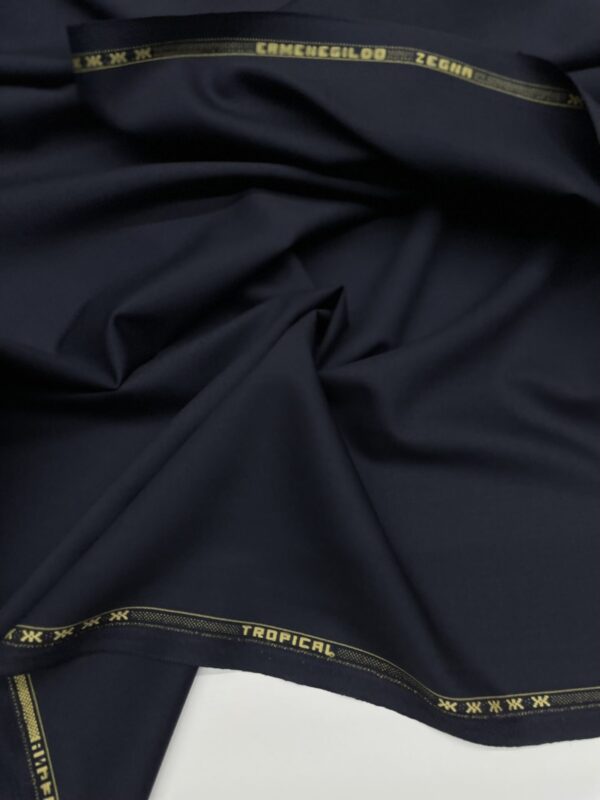 dark blue color tropical wool fresco Ermenegildo Zegna Jason D Cimaj Fabrics Milan