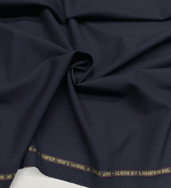blue color wool fresco fabric Loro Piana Jason D Cimaj Fabrics Milan