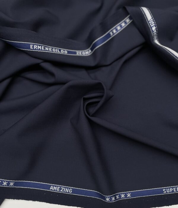 navy blue color Amezing wool fresco Ermenegildo Zegna Jason D Cimaj Fabrics Milan