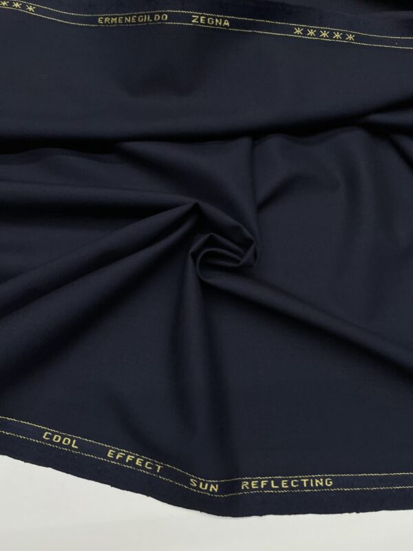 navy blue color Cool Effect wool fresco fabric Ermenegildo Zegna Jason D Cimaj Fabrics Milan